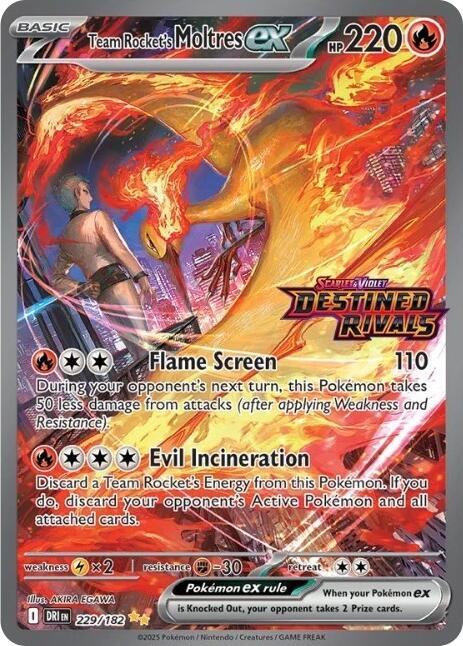 Team Rocket's Moltres ex (229/182) - Destined Rivals