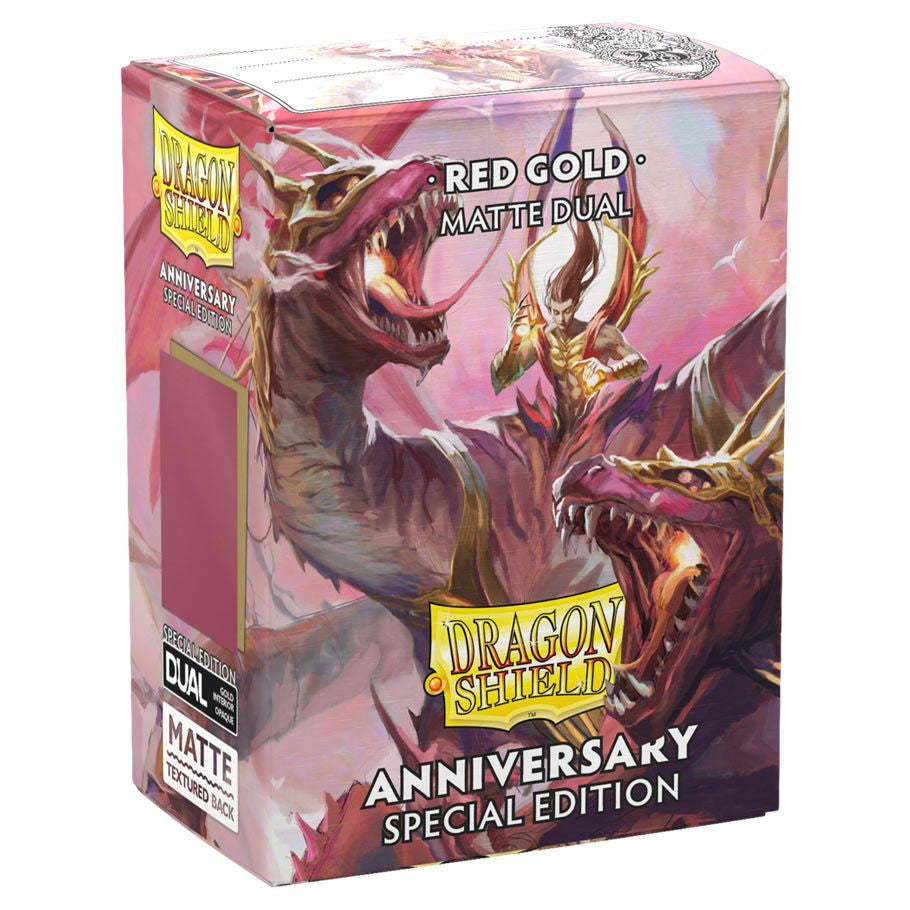 Dragon Shield: Dual Matte Anniversary Special Edition - Pomegranate & Gold (100)