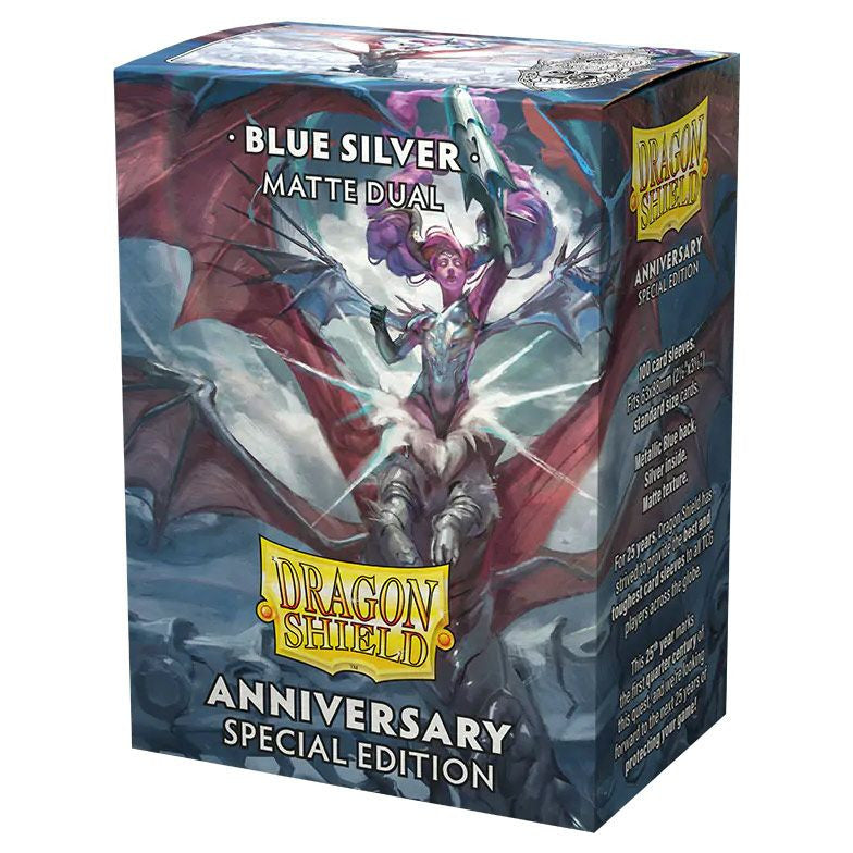 Dragon Shield: Dual Matte 25th Anniversary - Blue & Silver (100)