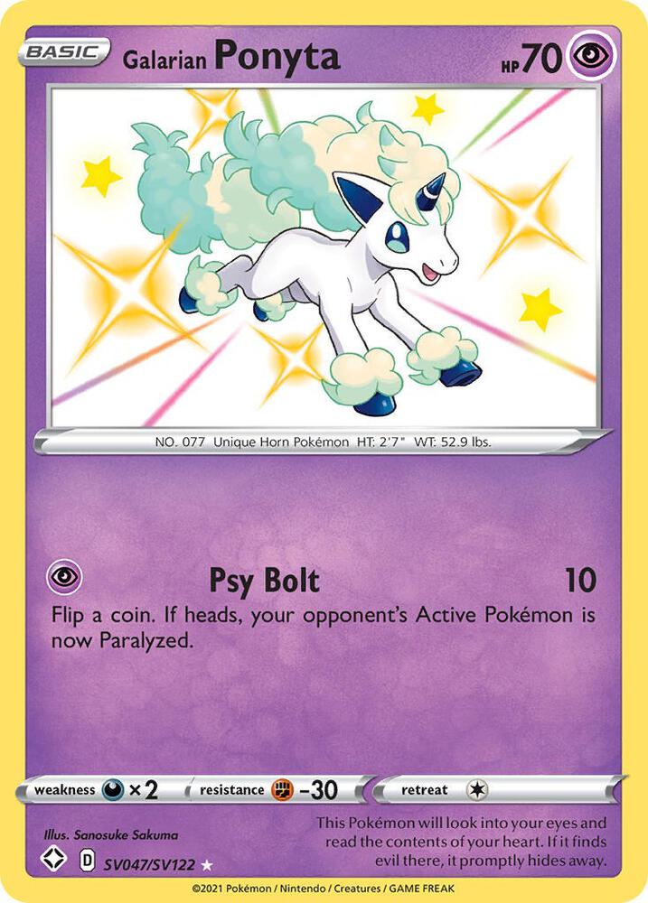 Galarian Ponyta (SV047/SV122) - Shining Fates