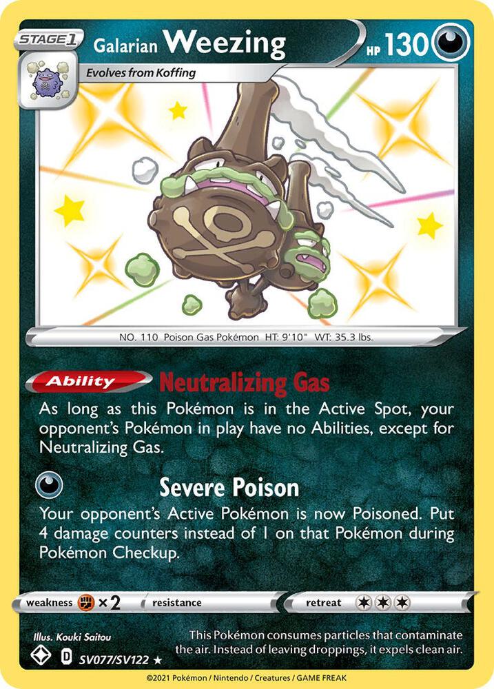 Galarian Weezing (SV077/SV122) - Shining Fates