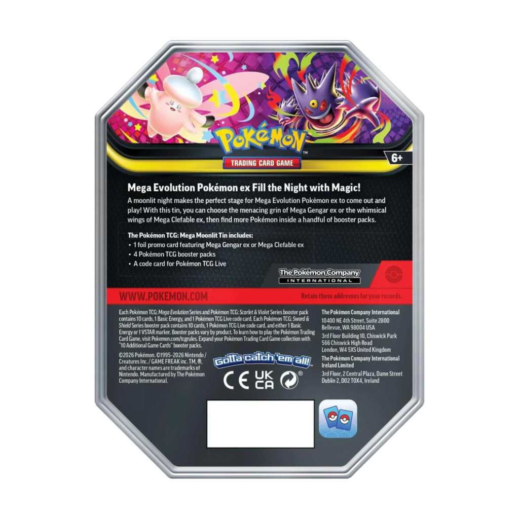Pokemon Mega Moonlit Tin - Mega Clefable ex