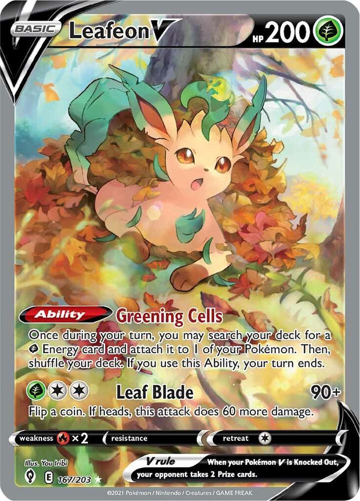 Leafeon V - Evolving skies (SWSH07)