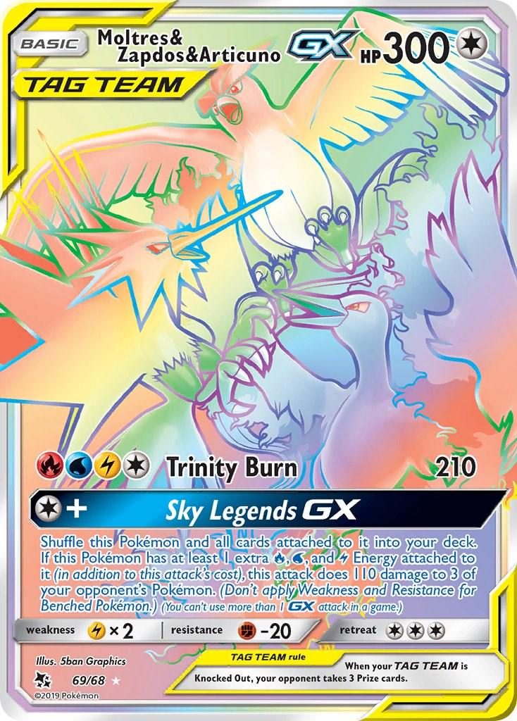 Moltres & Zapdos & Articuno GX (69/68)-Hidden Fates