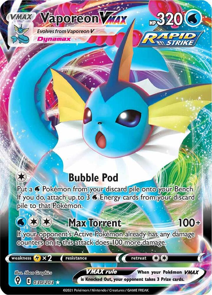 Vaporeon VMAX (SWSH07) - Evolving Skies