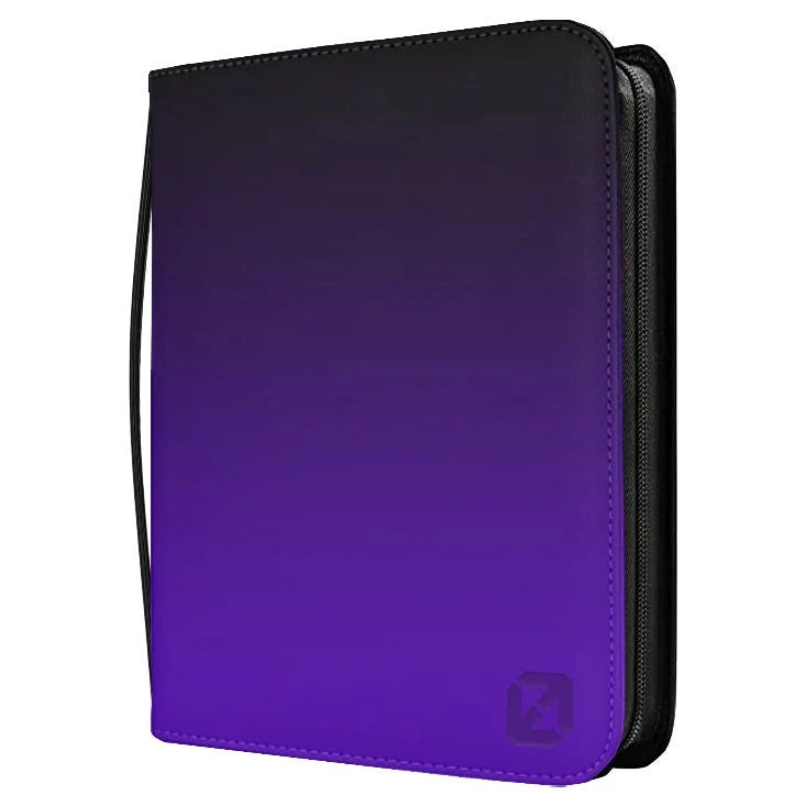 9-Pocket Zippered Toploader Binder: Black & Red